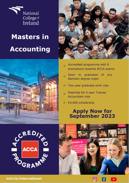 Program Baru National College Of Ireland Luncurkan Masters In Accounting