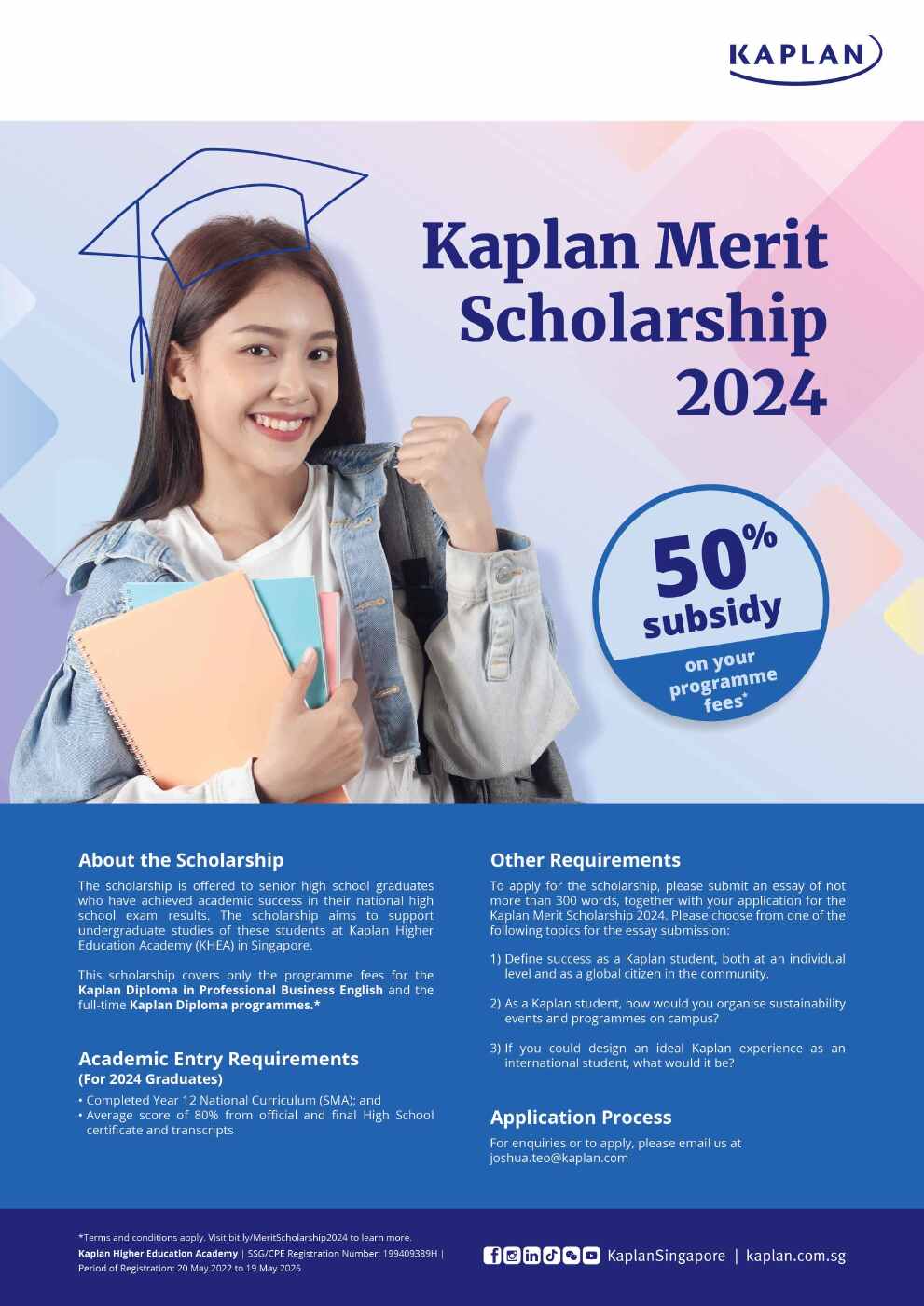 Beasiswa Kaplan Singapore Merit Scholarship 2024 - Education Republic